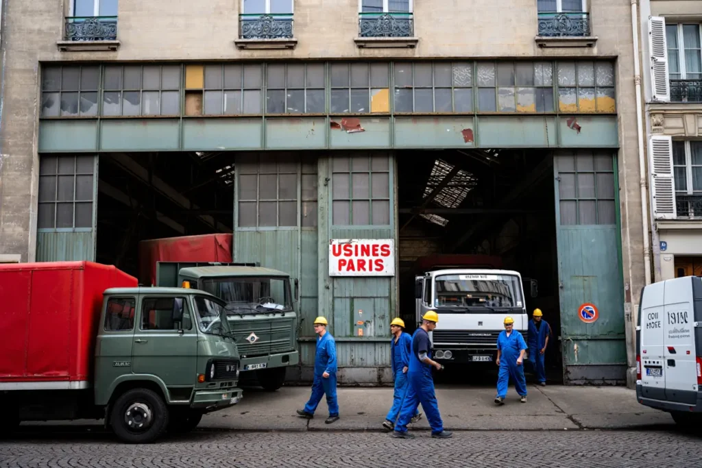 Travailleurs en usine parisienne