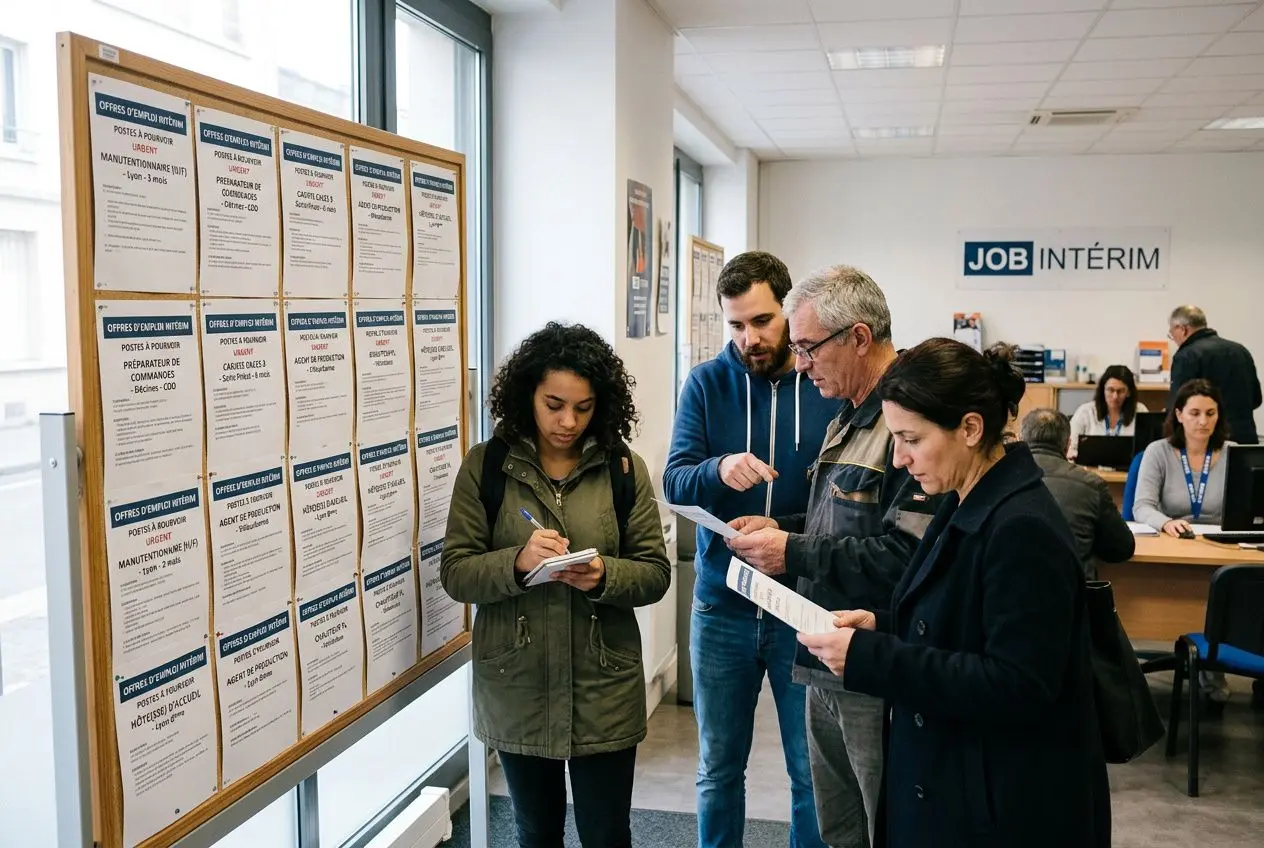 Candidats consultant des offres intérim sur plateforme