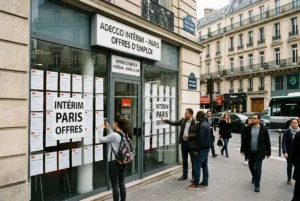 Tableau des offres d'intérim à Paris par secteur
