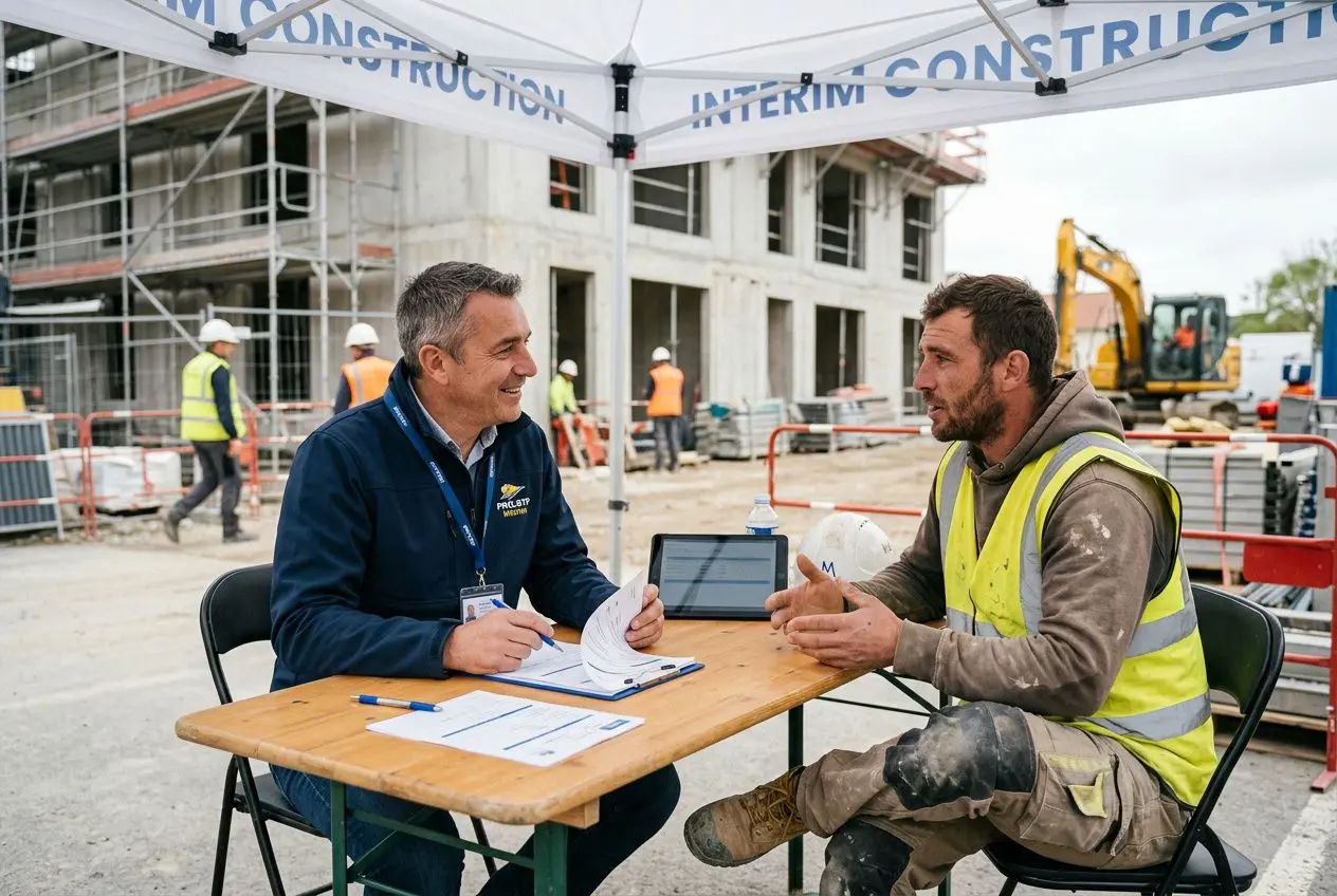 Recruter personnel intérim construction : guide et agences